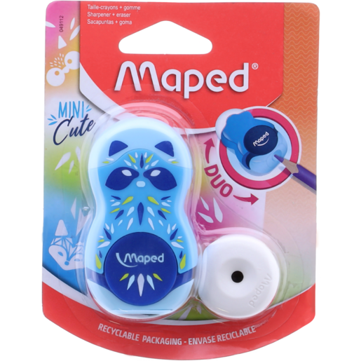 Maped Mini Cute Sharpener With Eraser (Assorted Product - Supplied At Random)