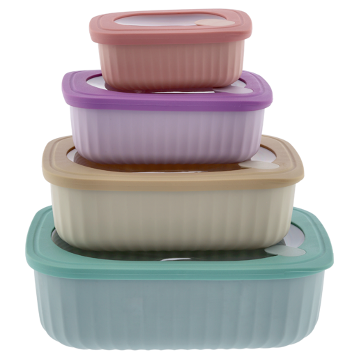 Gelin Set Salad Container 4pc Rectangle