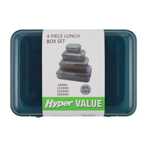 Green Lunch Box Set 4 Piece