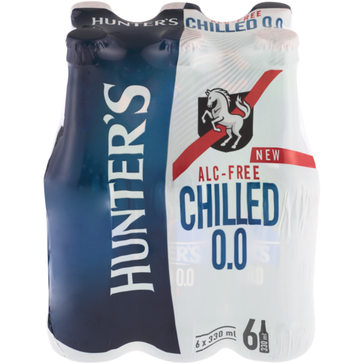 Hunter's Chilled Alcohol-Free Cider Bottles 6 x 330ml