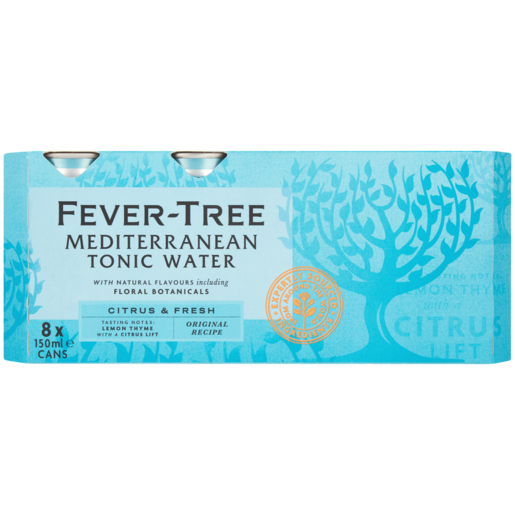 Fever-Tree Mediterranean Tonic Water Cans 8 x 150ml