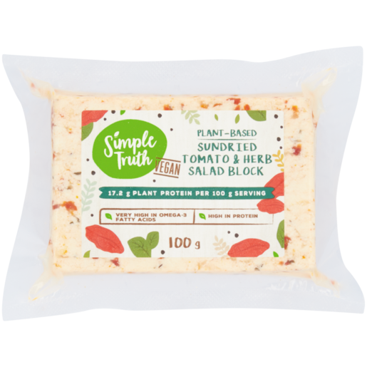 Simple Truth Plant-Based Sundried Tomato & Herb Salad Block 100g