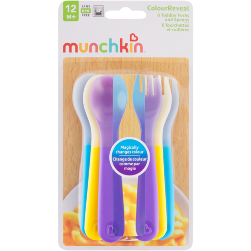 Munchkin ColourReveal Spoon & Fork Set 12 Months + 6 Piece