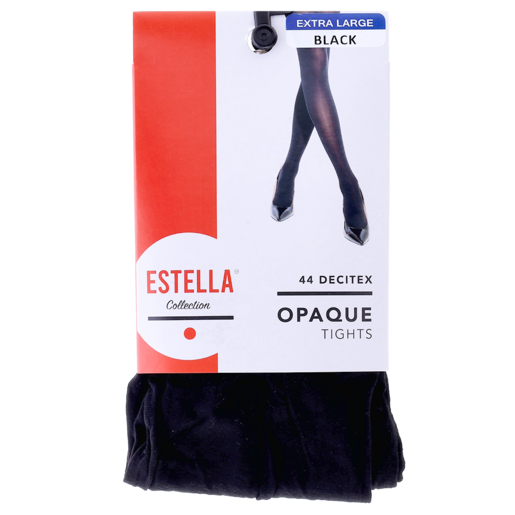Estella Extra Large Black Opaque Tights