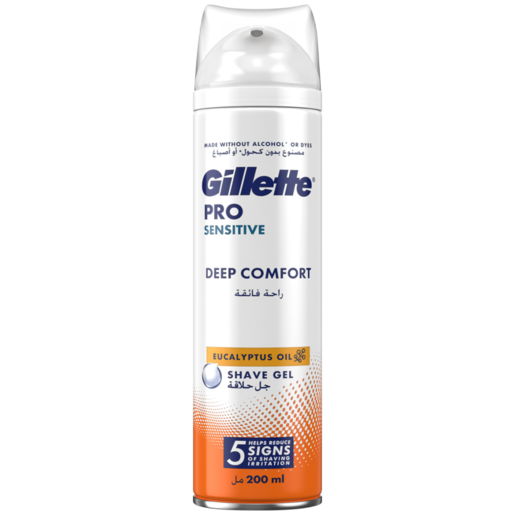 Gillette Pro Sensitive Deep Comfort Shave Gel 200ml