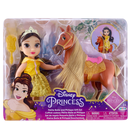 Disney Petite Princess Belle & Philippe Doll Set