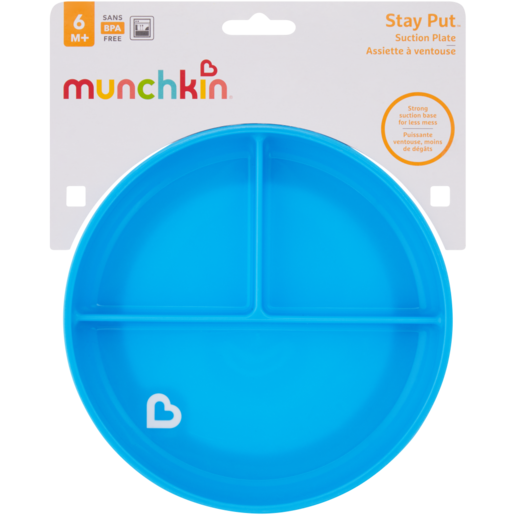 Munchkin Blue Stay Put Suction Plate 6 Months +