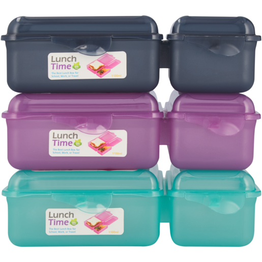 Lunch Time 2-Compartment Lunchbox 1.1L (Colour May Vary)