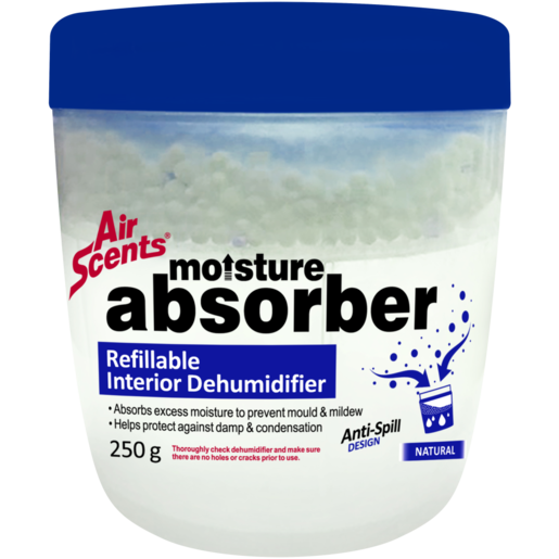 Air Scents Moisture Absorber Natural Refillable Interior Dehumidifier 250g