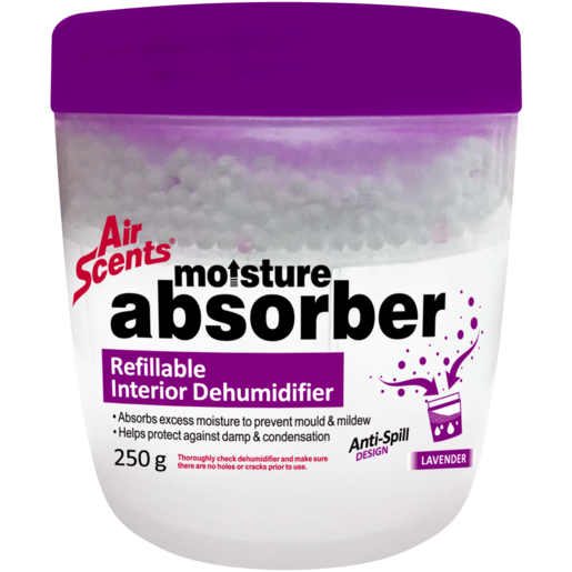 Air Scents Moisture Absorber Lavender Refillable Interior Dehumidifier 250g