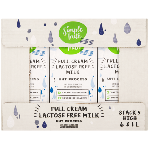Simple Truth Full Cream Lactose Free Milk 6 x 1L