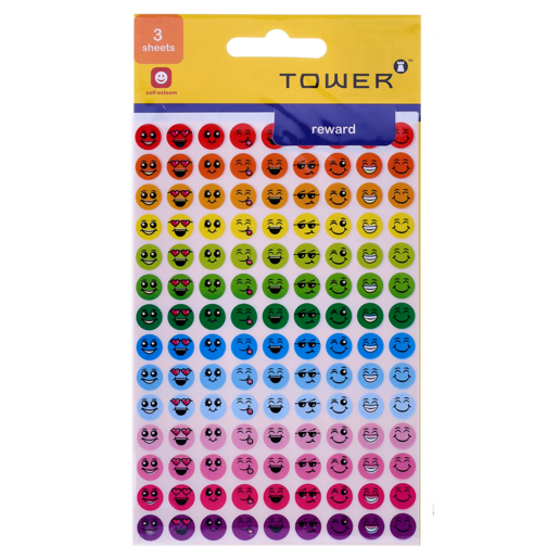 TOWER Mini Faces Labels (Assorted Item- Supplied At Random)