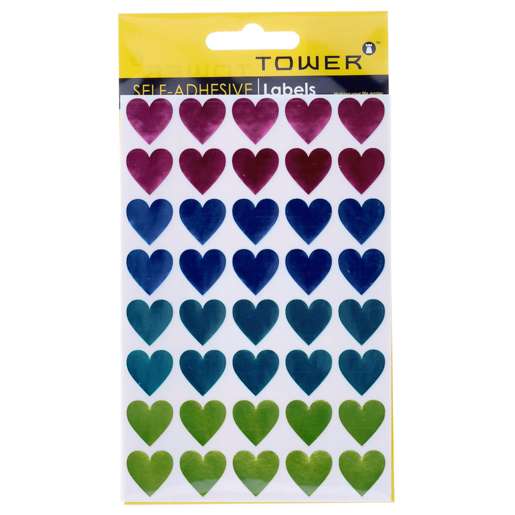 TOWER Metallic Mixed Hearts Label