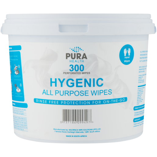 Pura Health Hygenic All Purpose Wipes 300 Pack