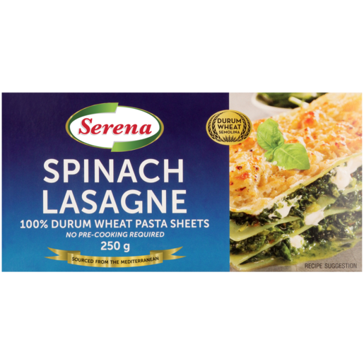 Serena Spinach Lasagne Durum Wheat Pasta Sheets 250g