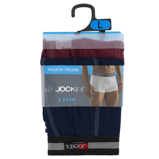 Jockey Large Mens Assorted Classic Pouch Trunks 2 Pack