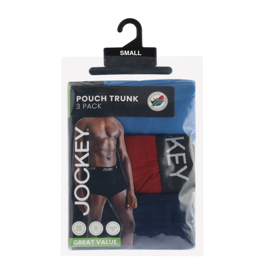 Jockey Men's Pouch Trunk Small 3 Pack