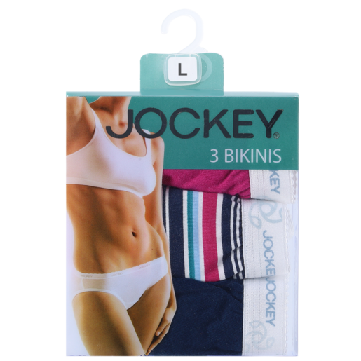 Jockey Ladies Large Bikinis 3 Pack, Panties, Underwear & Socks, Clothing  & Footwear