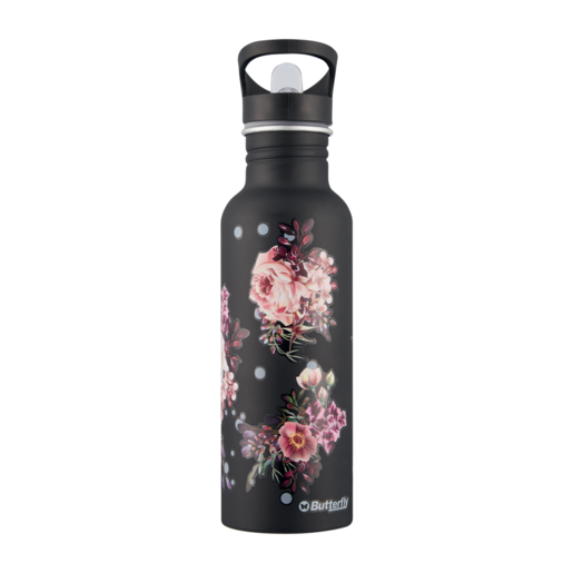 Butterfly Floral Aluminium Water Bottle 750ml (Colour May Vary)