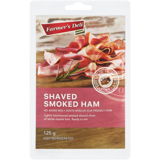 Farmer's Deli Shaved Smoked Ham 125g 