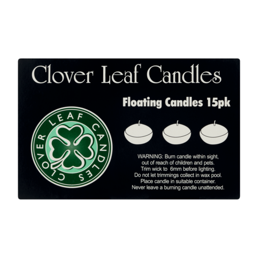 Clover Leaf Candles Floating Candles 15 Pack