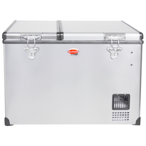 SnoMaster Stainless Steel Dual Compartment Portable Fridge 56L