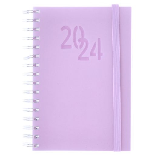 Donau Pastel Lavender A5 Wiro Diary 2024