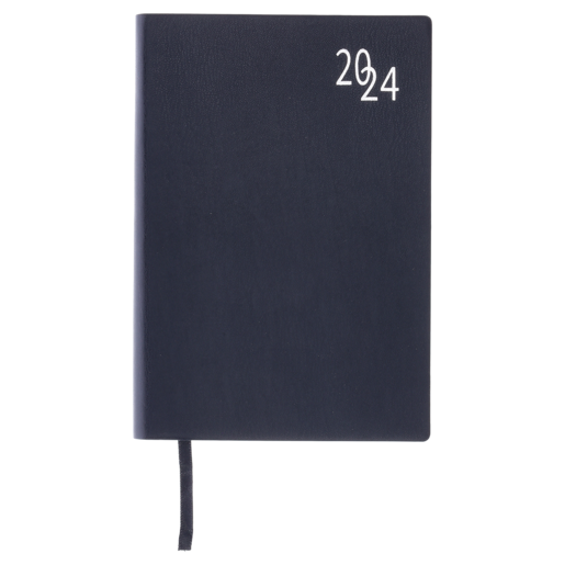 Donau Black A5 Leather Feel Diary 2024
