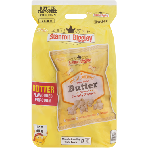 Truda Stanton Biggley Butter Flavoured Popcorn 12 x 45g