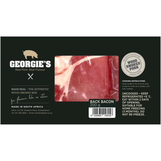 Georgie's Wood Smoked Back Bacon 200g