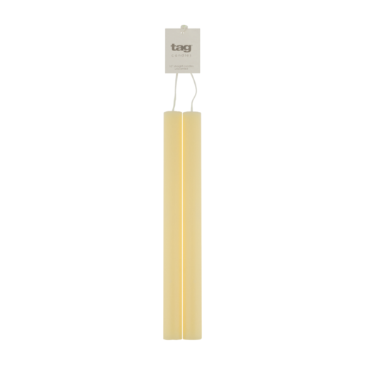 Tag Ivory Unscented Straight Candle
