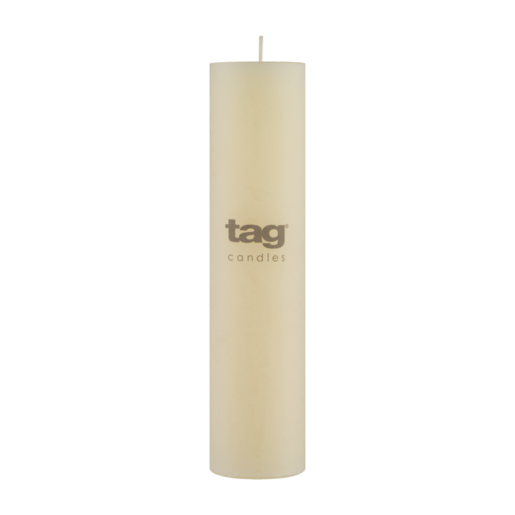 Tag Ivory Chapel Pillar Candle 5 x 20cm