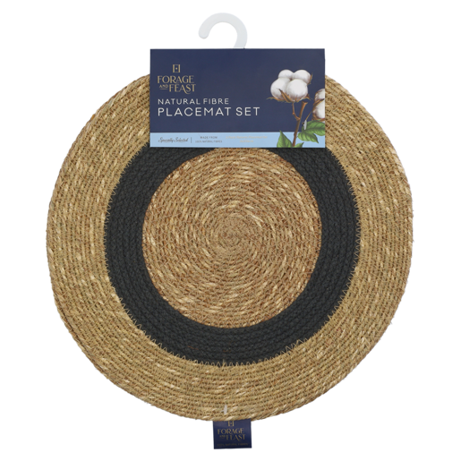 Forage And Feast Brown Woven Placemats 2 Pack