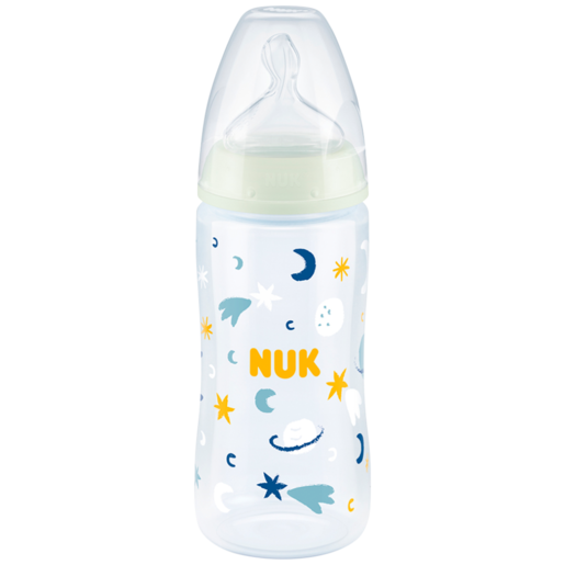 NUK First Choice Plus 300ml Baby Boy Bottle With Temperature Control 6-18 Months