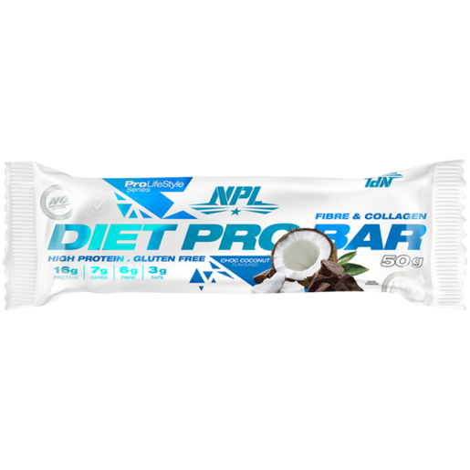 NPL Choc Coconut Flavoured Diet Pro Bar 50g