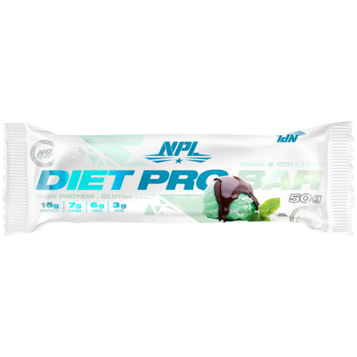 NPL Choc Mint Flavoured Diet Pro Bar 50g