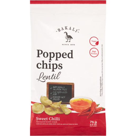 Bakali Sweet Chilli Flavoured Lentil Popped Chips 85g