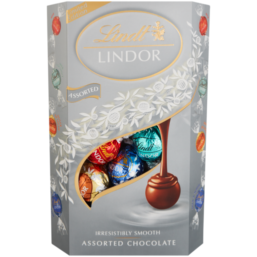 Lindt Lindor Silver Limited Edition Assorted Chocolate Truffles 337g