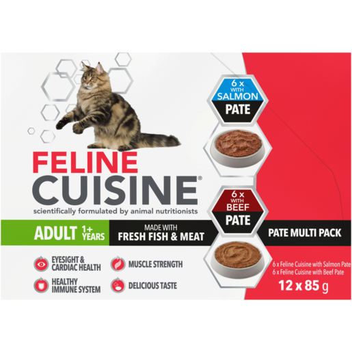 Feline Cuisine Pate Multi Pack Adult Wet Cat Food 12 x 85g