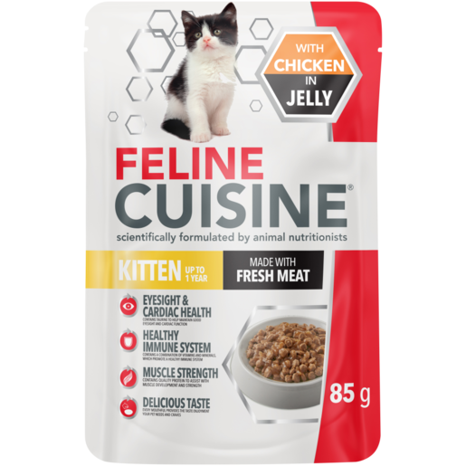 Feline Cuisine Chicken In Jelly Kitten Wet Cat Food 85g