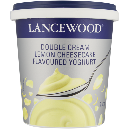 LANCEWOOD Double Cream Lemon Cheesecake Flavoured Yoghurt 1kg