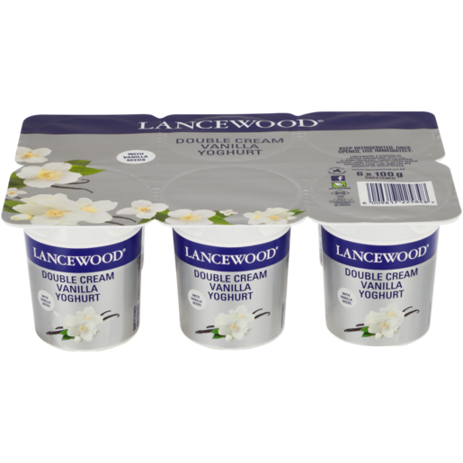 LANCEWOOD Double Cream Vanilla Yoghurt 6 x 100g