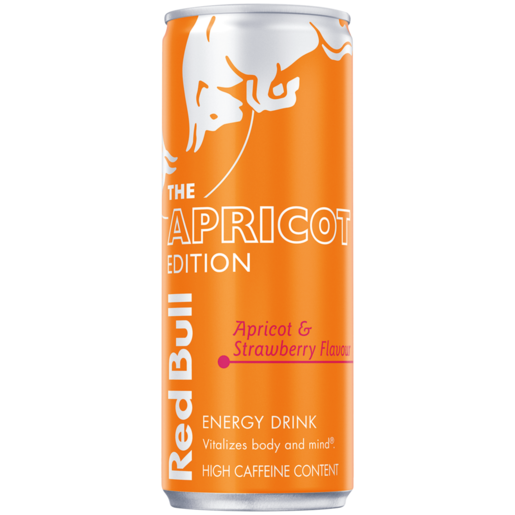 Red Bull The Apricot Edition Apricot & Strawberry Flavour Energy Drink 250ml 