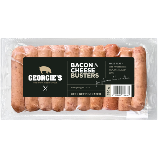Georgie's Wood Smoked Bacon & Cheese Busters 330g