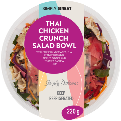 Simply Great Thai Chicken Crunch Salad 220g