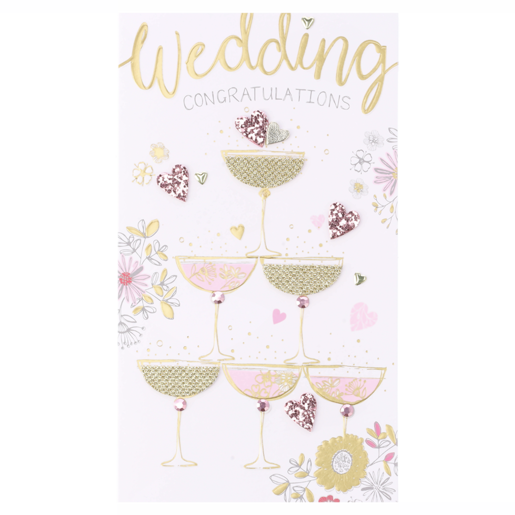 Everyday Champagne Wedding Congrats Card 1 Piece