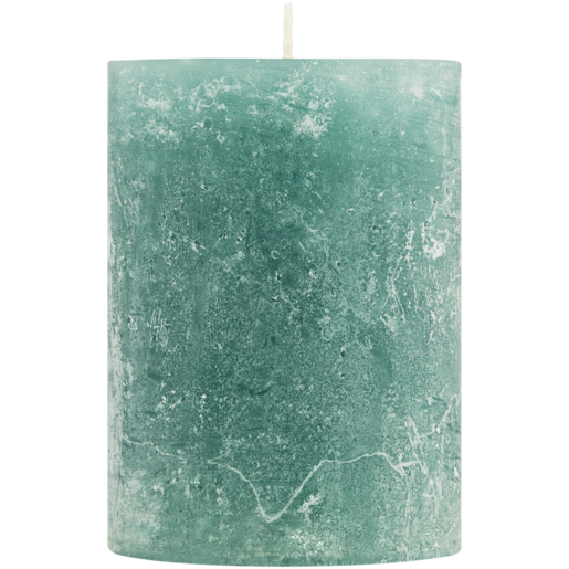 Duck Egg Frosted Pillar Candle 10cm