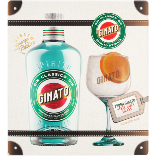 Ginato Limonato Flavoured Gin 750ml Gift Pack