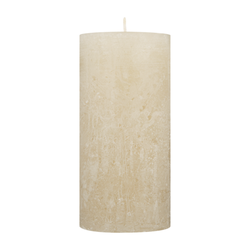 Sand Frosted Pillar Candle 15cm