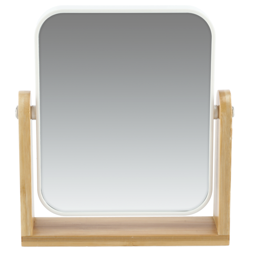 Big Apple Mirror With Bamboo Stand